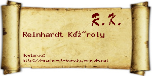 Reinhardt Károly névjegykártya