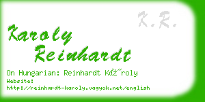karoly reinhardt business card